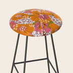 Bold Hibiscus in Retro Eclectic Stool Gallery Image 2