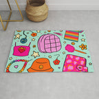 90's Things Print Rug Gallery Image 1