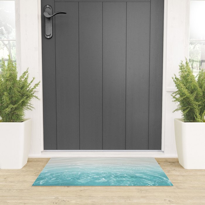 Soft Blue Gray Ocean Dream #1 #water #decor #art #society6 Welcome Mat Gallery Image 3