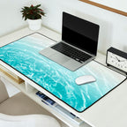 Soft Blue Gray Ocean Dream #1 #water #decor #art #society6 Desk Mat Gallery Image 2