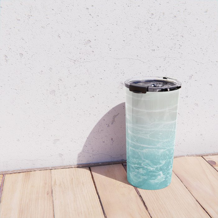 Soft Blue Gray Ocean Dream #1 #water #decor #art #society6 Travel Mug Gallery Image 4