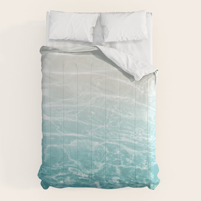 Soft Blue Gray Ocean Dream #1 #water #decor #art #society6 Comforter Gallery Image 1