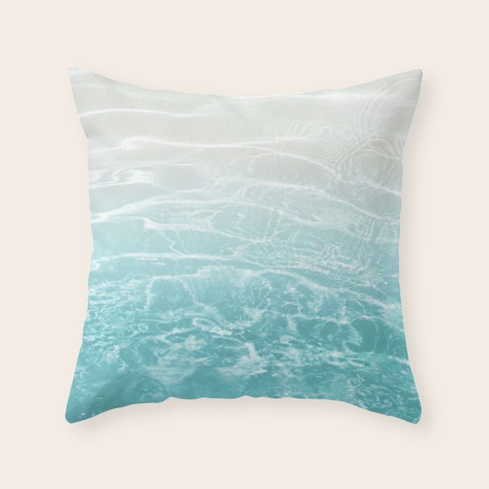 Soft Blue Gray Ocean Dream #1 #water #decor #art #society6 Throw Pillow Gallery Image 6