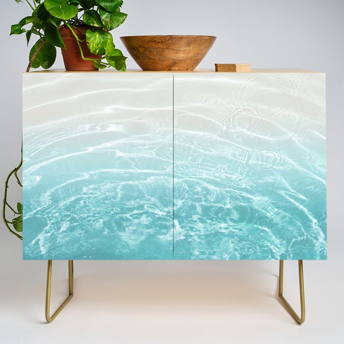 Soft Blue Gray Ocean Dream #1 #water #decor #art #society6 Credenza Gallery Image 1