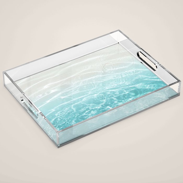 Soft Blue Gray Ocean Dream #1 #water #decor #art #society6 Acrylic Tray Gallery Image 1