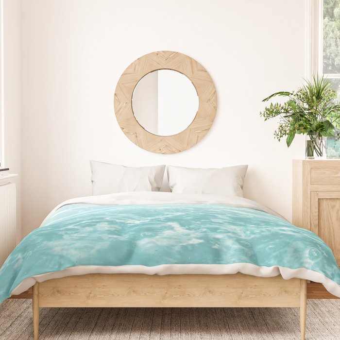 Soft Blue Gray Ocean Dream #1 #water #decor #art #society6 Duvet Cover Gallery Image 3