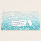 Soft Blue Gray Ocean Dream #1 #water #decor #art #society6 Desk Mat Gallery Image 1