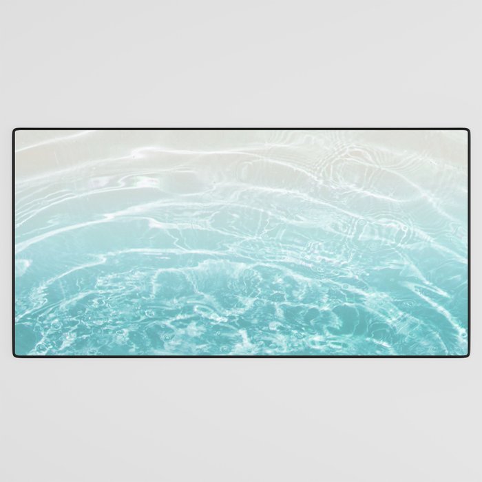 Soft Blue Gray Ocean Dream #1 #water #decor #art #society6 Desk Mat Gallery Image 3