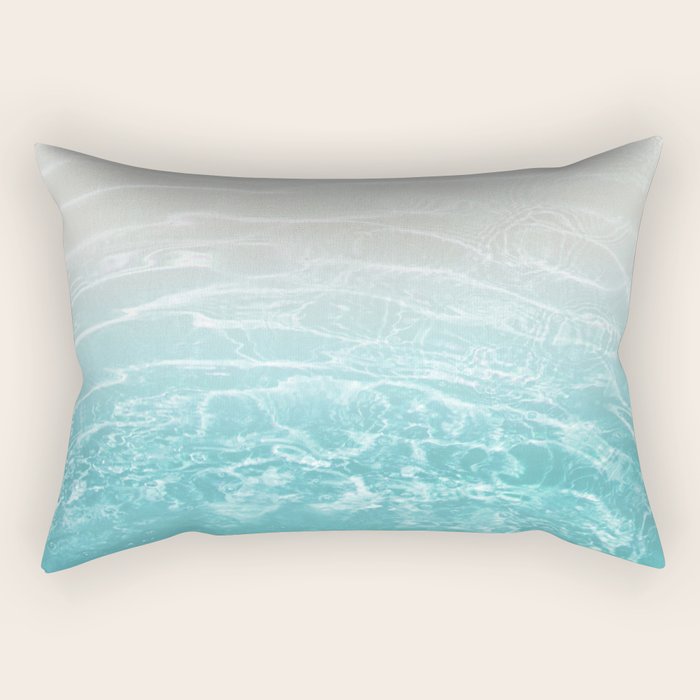 Soft Blue Gray Ocean Dream #1 #water #decor #art #society6 Rectangular Pillow Gallery Image 2
