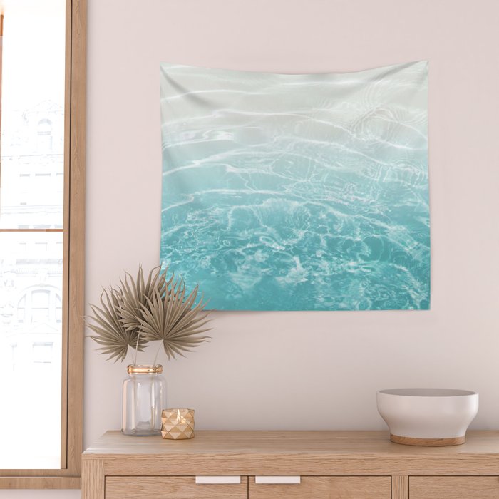 Soft Blue Gray Ocean Dream #1 #water #decor #art #society6 Wall Tapestry Gallery Image 2