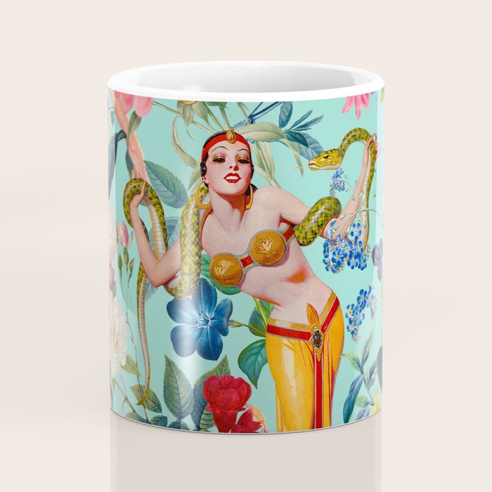 Floral and Pin-Up Girls V Coffee Mug Gallery Image 4