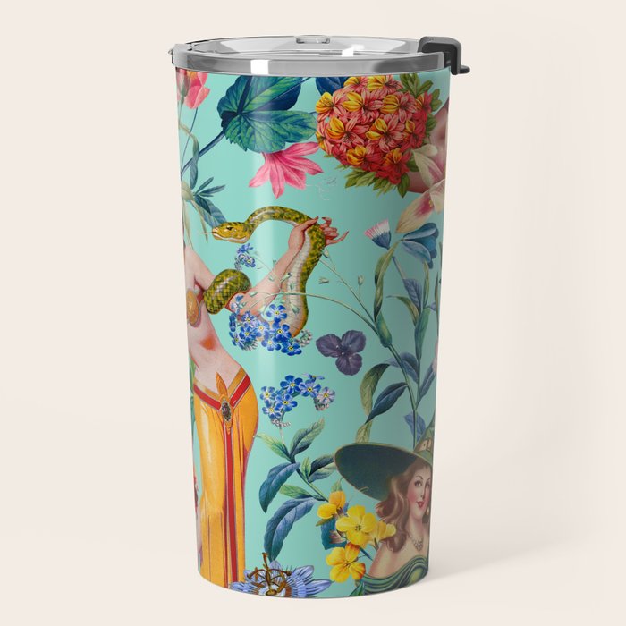 Floral and Pin-Up Girls V Travel Mug Gallery Image 2