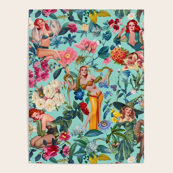 Floral and Pin-Up Girls V Poster Gallery Image 4