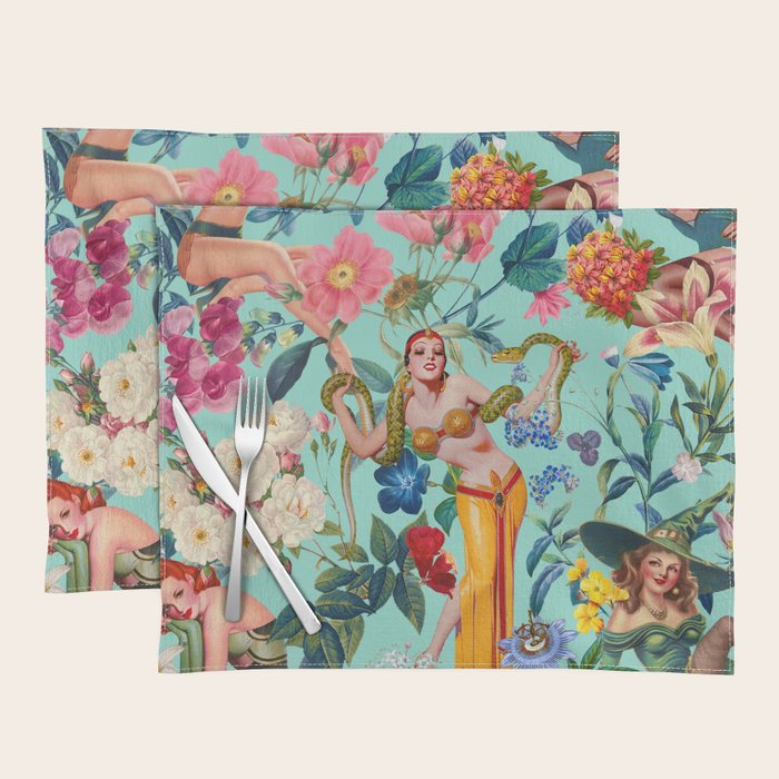Floral and Pin-Up Girls V Placemat Gallery Image 1