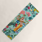 Floral and Pin-Up Girls V Yoga Mat Gallery Image 1