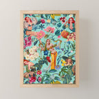 Floral and Pin-Up Girls V Mini Art Print Gallery Image 1