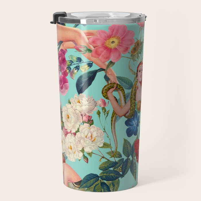 Floral and Pin-Up Girls V Travel Mug Gallery Image 3