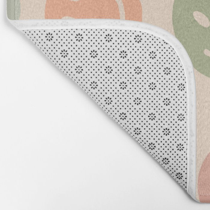 Colorful Smiley Faces Beige Pattern Bath Mat Gallery Image 2