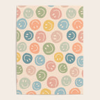 Colorful Smiley Faces Beige Pattern Poster Gallery Image 4