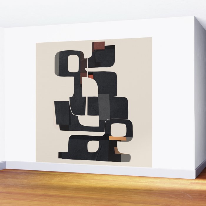Modern Abstract Shapes 103 Wall Mural Gallery Image 2