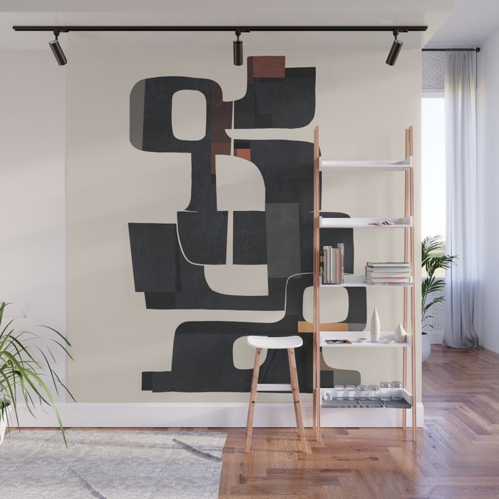 Modern Abstract Shapes 103 Wall Mural Gallery Image 1