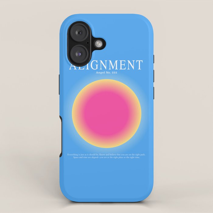 Gradient Angel Numbers: Angel Number 222 - Alignment  iPhone Case Gallery Image 1