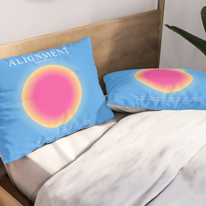 Gradient Angel Numbers: Angel Number 222 - Alignment  Pillow Sham Gallery Image 2
