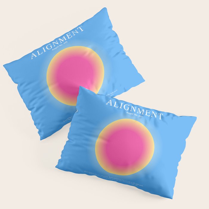 Gradient Angel Numbers: Angel Number 222 - Alignment  Pillow Sham Gallery Image 1