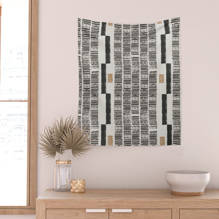 Tribal Rustic Pattern  Wall Tapestry Gallery Image 2