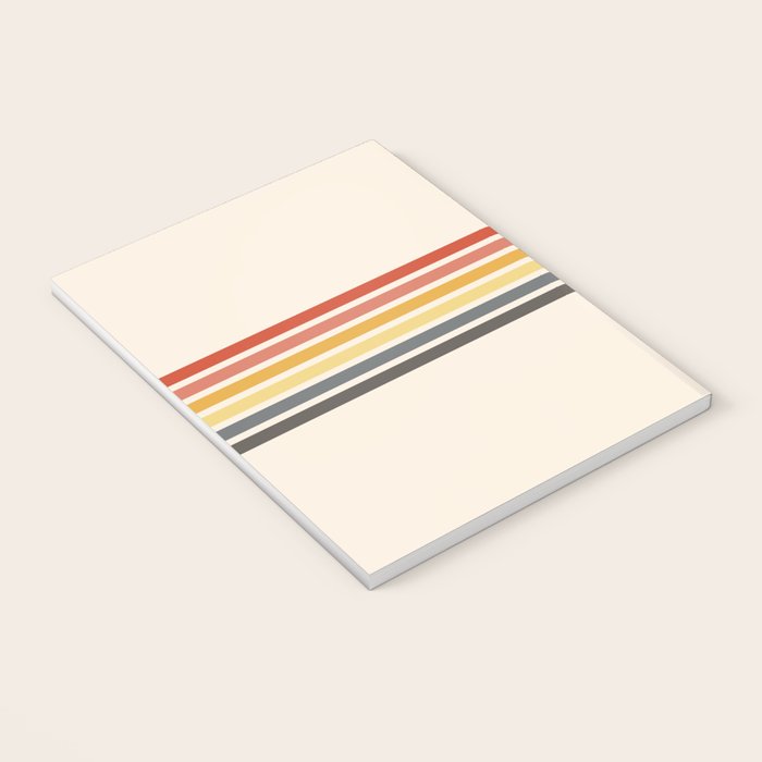 Preda - Classic Motley 70s Vintage Style Retro Stripes Notebook Gallery Image 3