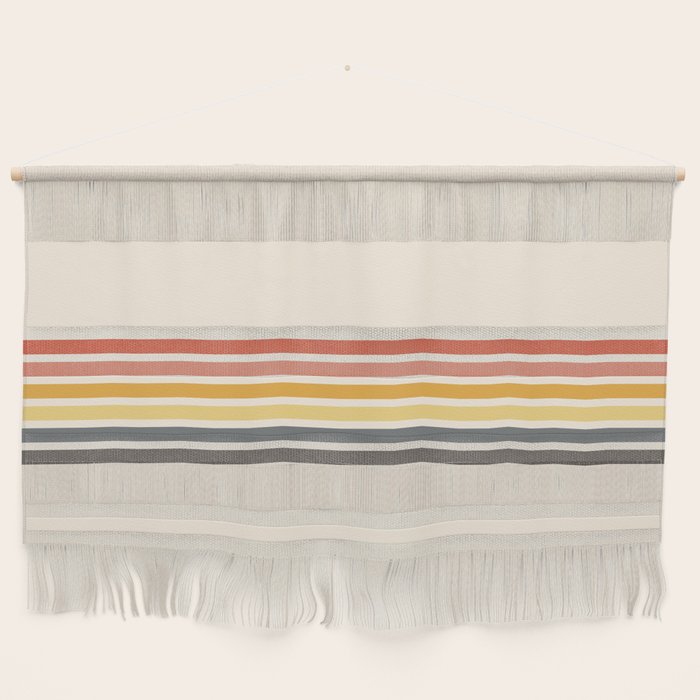 Preda - Classic Motley 70s Vintage Style Retro Stripes Wall Hanging Gallery Image 1