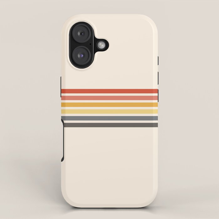 Preda - Classic Motley 70s Vintage Style Retro Stripes iPhone Case Gallery Image 1