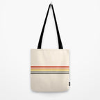 Preda - Classic Motley 70s Vintage Style Retro Stripes Tote Bag Gallery Image 2