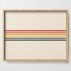 Preda - Classic Motley 70s Vintage Style Retro Stripes Serving Tray Gallery Image 1