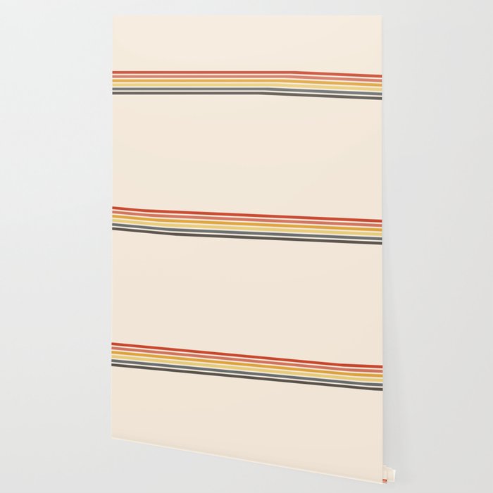 Preda - Classic Motley 70s Vintage Style Retro Stripes Wallpaper Gallery Image 2