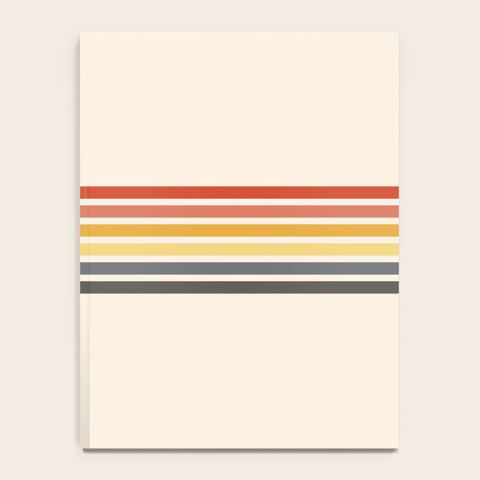 Preda - Classic Motley 70s Vintage Style Retro Stripes Notebook Gallery Image 4