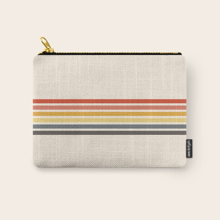 Preda - Classic Motley 70s Vintage Style Retro Stripes Carry All Pouch Gallery Image 1