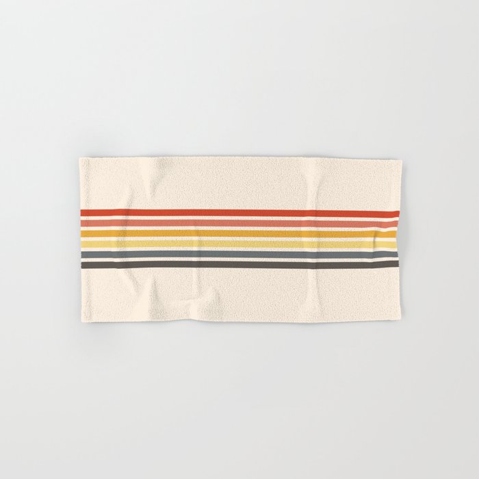 Preda - Classic Motley 70s Vintage Style Retro Stripes Bath Towel Gallery Image 1