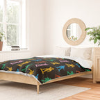 Colorful toy soldier doodle art pattern Duvet Cover Gallery Image 2