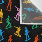 Colorful toy soldier doodle art pattern Wall Tapestry Gallery Image 3