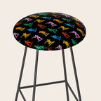 Colorful toy soldier doodle art pattern Stool Gallery Image 2