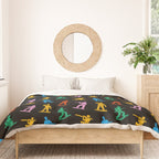 Colorful toy soldier doodle art pattern Duvet Cover Gallery Image 3
