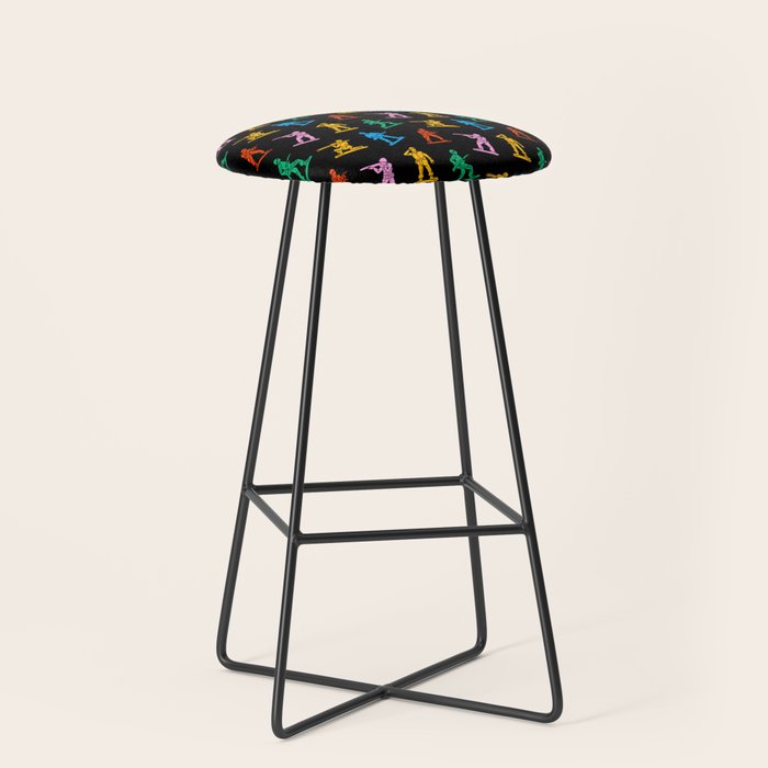 Colorful toy soldier doodle art pattern Stool Gallery Image 1