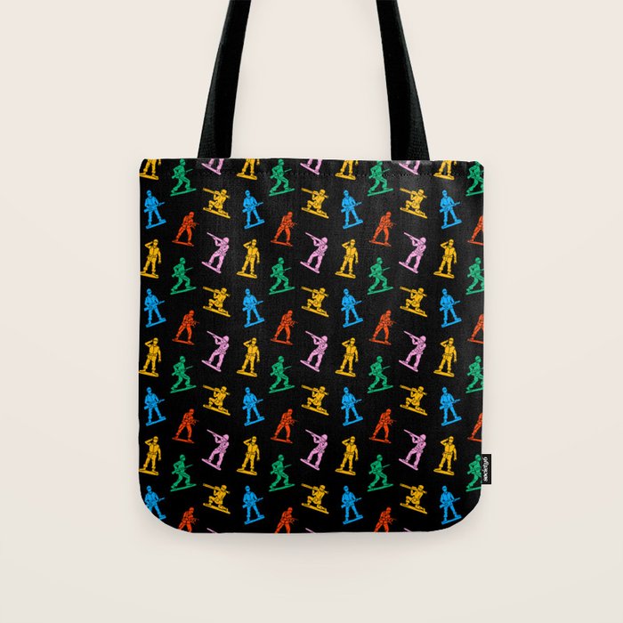 Colorful toy soldier doodle art pattern Tote Bag Gallery Image 1