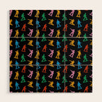Colorful toy soldier doodle art pattern Wood Wall Art Gallery Image 1