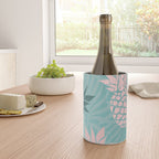 Summer, Pineapple Art, Pink, Turquoise, Teal Wine Chiller Gallery Image 4