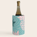 Summer, Pineapple Art, Pink, Turquoise, Teal Wine Chiller Gallery Image 1