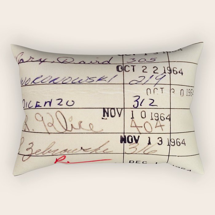 Library Card 23322 Rectangular Pillow Gallery Image 1