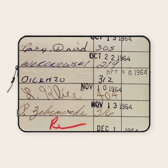 Library Card 23322 Laptop Sleeve Gallery Image 1