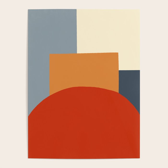 Bauhaus Reflection Number 1 - Navy Colors  Poster Gallery Image 4